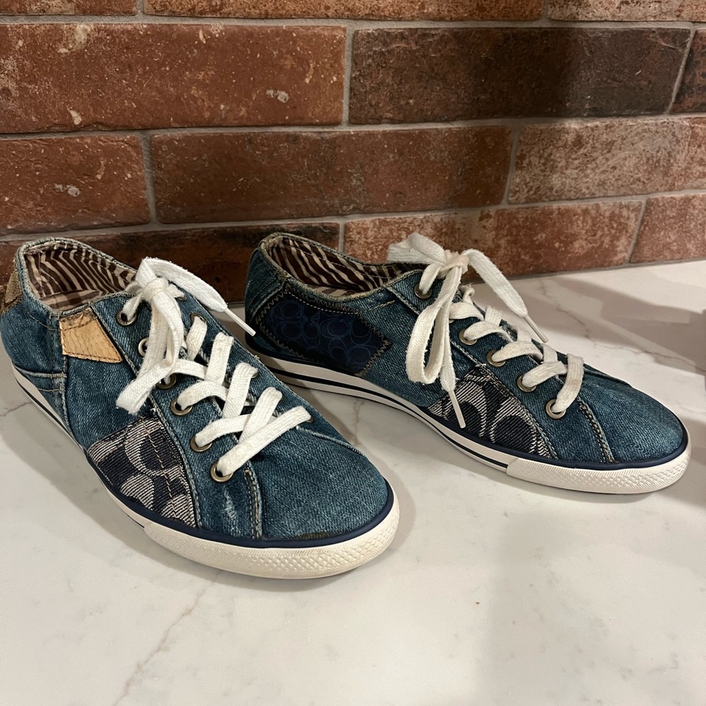 Coach denim sneakers